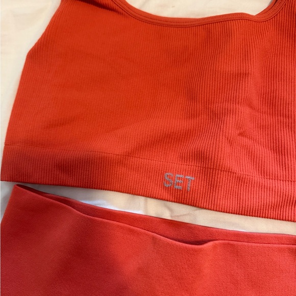 SET Active Orange Ribbed Set - Picture 2 of 4